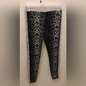 SHEIN Black and Gray Leopard Print Pants